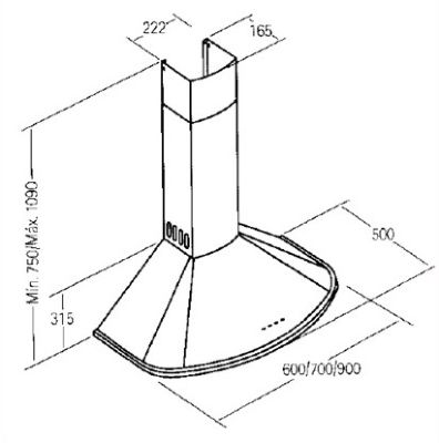 VECTAIRE NEBLIA STAINLESS STEEL KITCHEN 70cm CHIMNEY CANOPY EXTRACTOR, NEB700SS (V) VECTAIRE NEBLIA STAINLESS STEEL KITCHEN 70cm CHIMNEY CANOPY EXTRACTOR, NEB700SS (V)